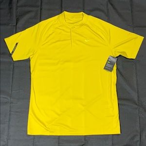 Nike Men's Dry Momentum Blade Golf Polo Yellow Lrg